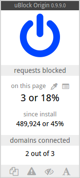 Скриншот программы uBlock Origin