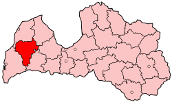 Kuldīga – Localizzazione