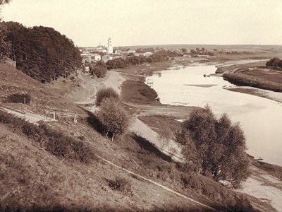 Вид с Городка на Нижний Посад. 1896