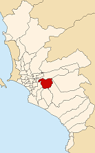 Location of La Molina in Lima Province