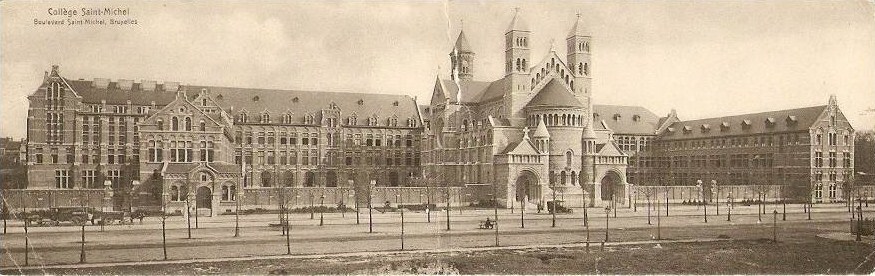 De Sint-Jan-Berchmanskerk en het Sint-Michielscollege in de beginjaren