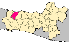 Het regentschap Tegal in de Indonesische provincie Midden-Java