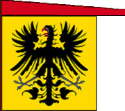 Reichssturmfahne (schwarzer Reichsadler in goldenem Feld)