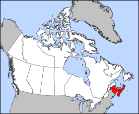 Les Provinces maritimes au Canada.