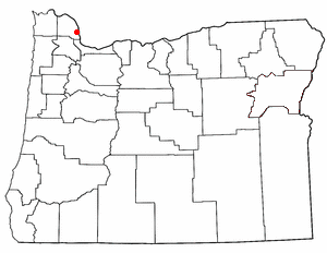 Location of Columbia City, Oregon