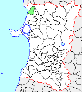 峰浜村、県内位置図