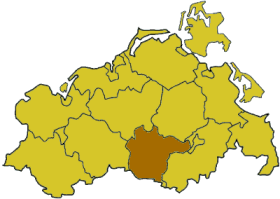 Poziția regiunii Districtul Müritz