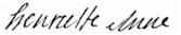 Signature de Anne-Henriette de France