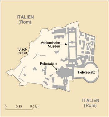 Karte des Vatikan