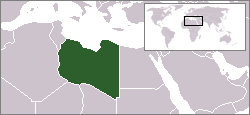 Plasseringa til Libya