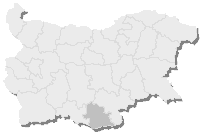 Карта на Бугарија, Крџалиска област е означена