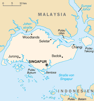 Kaart vu Singapur