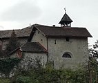 Nordwand der Burgkapelle San Valerio