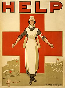 Recruitment poster for the Australian Red Cross, 1914-1918