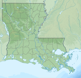 Map showing the location of Lake Bruin State Park