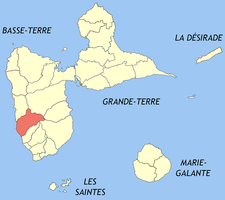 Vieux-Habitantsin sijainti Guadeloupella.