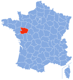 Location of Maine-et-Loire in France