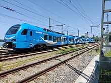 Stadler Flirt 3 auf dem Lindauer Bahndamm