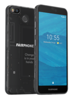 Das Vorder- und Hinterseite des Fairphone 3