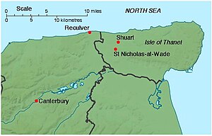 Map of north-east Kent