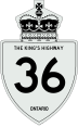 King's Highway 36 marker