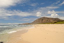 A sandy beach