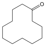 Structuurformule van cyclododecanon