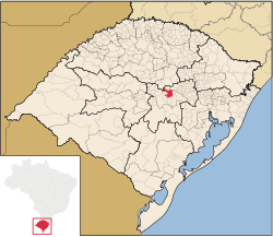 Localização de Sinimbu no Rio Grande do Sul