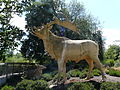 Escultura de Megaloceros en el Crystal Palace Park.