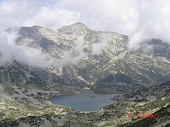 Fjellvatn i Pirin i Bulgaria.