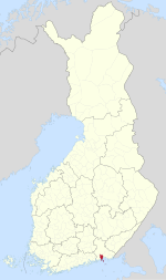 Location o Kotka in Finland