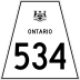 Highway 534 marker