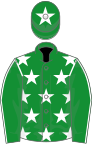 Green, white stars, green sleeves, white seams, green cap, white star