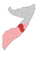 Location in central Somalia