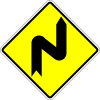 Double curve first to the right