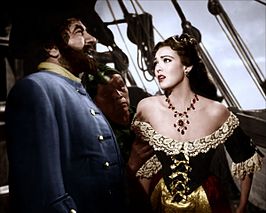 Robert Newton en Linda Darnell in Blackbeard the Pirate