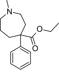 Estrutura química de Etoeptazina