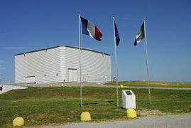 The Virgo central building which hosts the laser and the beamsplitter mirror.