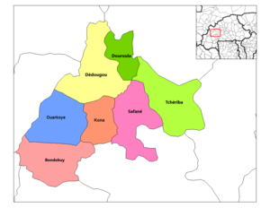 Provincial map of its departments