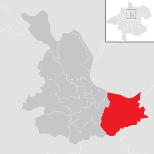 Lage der Gemeinde Alkoven (Oberösterreich) im Bezirk Eferding (anklickbare Karte)