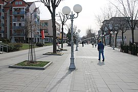 Town center street promenade