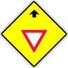 Give way signs ahead