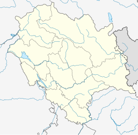 Map showing the location of Pong Dam Wild Life Sanctuary in Himachal Pradesh