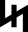 Horizontally aligned Wolfsangel, used by the 2nd SS Panzer Division[20]