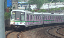 AC02 car in Love Live! livery between Longyang Road and Zhangjiang Hi-Tech Park stations, when the latter was still elevated