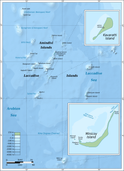 Location of Lakshadweep Islands