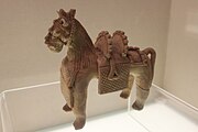 Figura de caballo con estribo, Jin Occidental