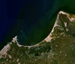 Satellite image if the Egyptian coastline