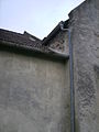 Burgus/Kirche St.Lorenz, Westseite, in der Bildmitte oben die Reste der südlichen Burgusmauer