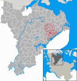 Elhelyezkedése Schleswig-Holstein térképén